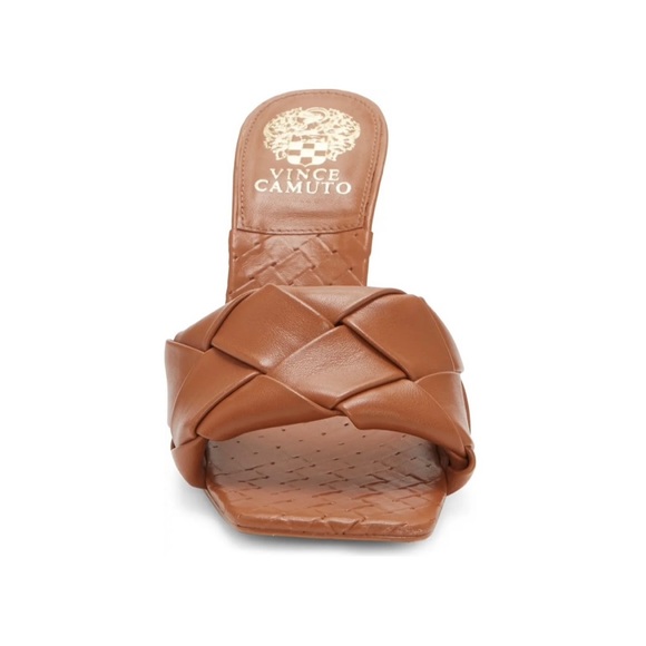 BrandNew Vince Camuto Nappa Leather Brelanie Braided Strap Sandal Brown 36 - Picture 4 of 8